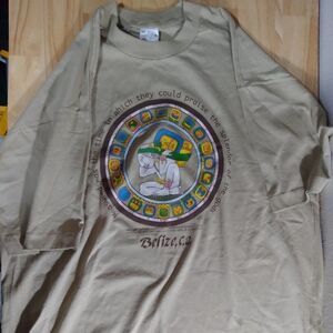 Vintage Time Carrier Mayan Character Belize T-Shirt